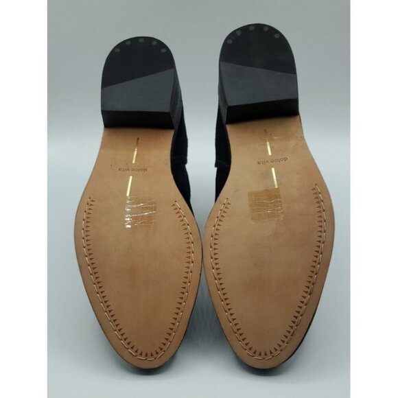 Dolce Vita Boots Trist Black Suede Ankle Slip On Booties Size 10 - Picture 11 of 11